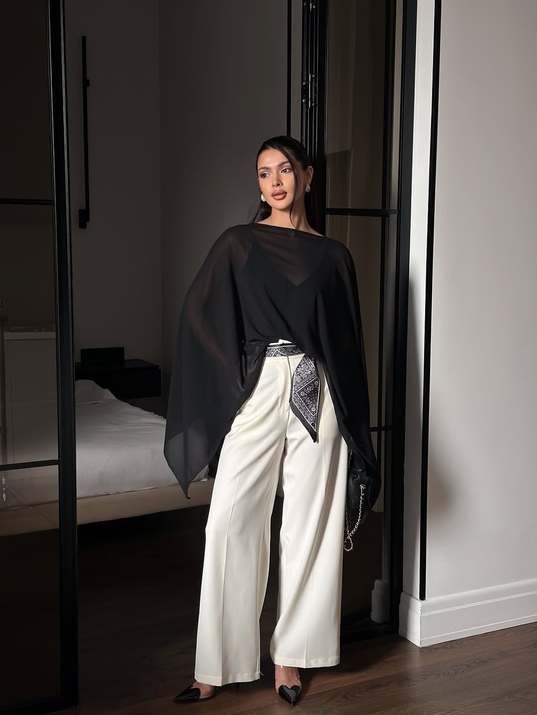 Georgette Cape Top