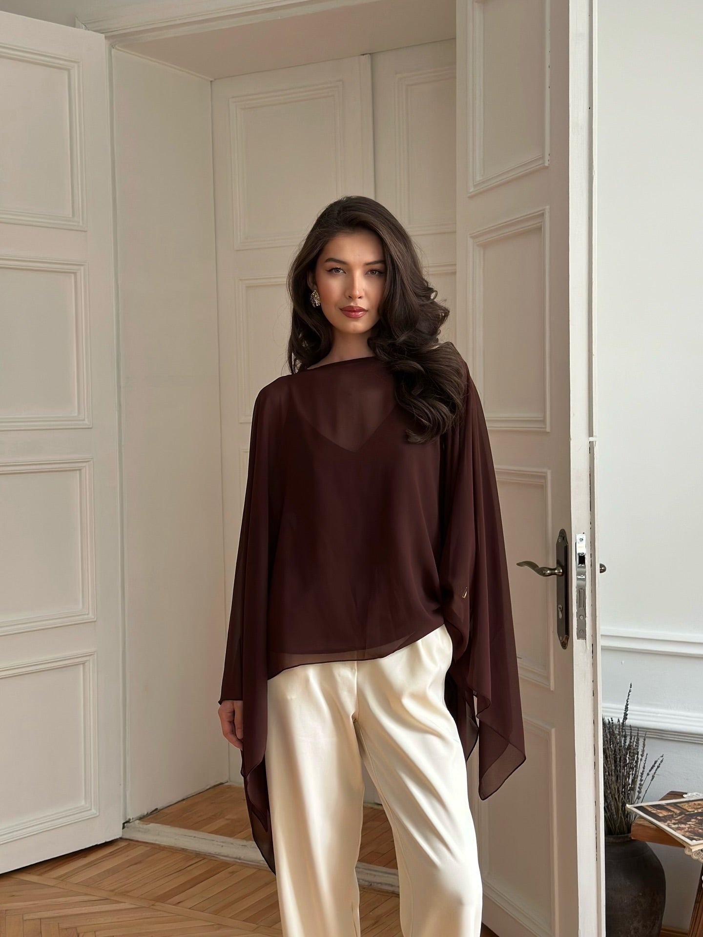 Georgette Cape Top