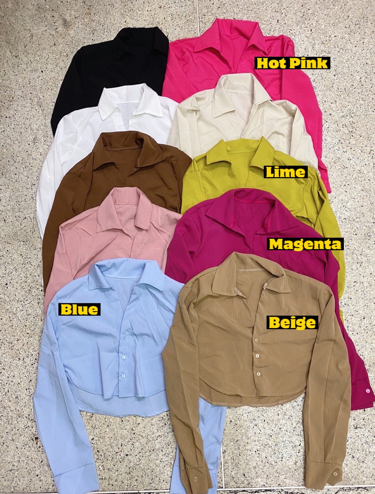 Semi Formal Crop Shirts