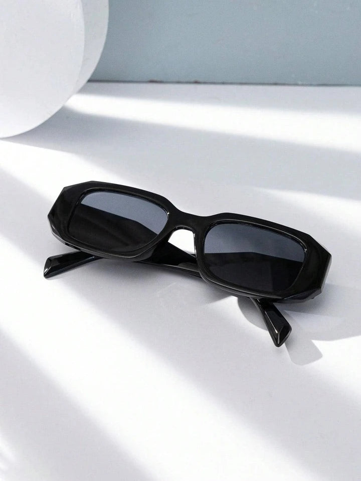 Black Rectangle Framed Sunglasses