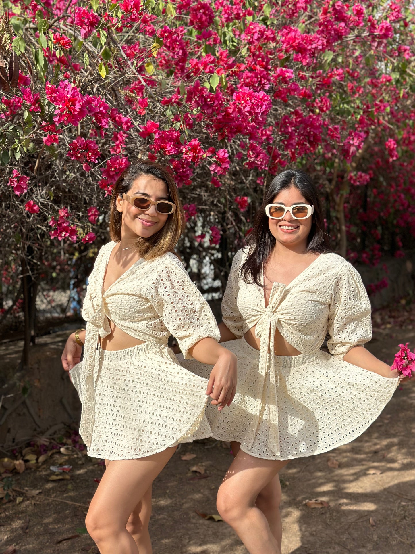 Eyelet Cotton Romper Dress