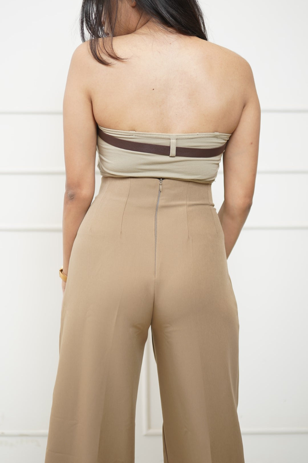 Padded Stretch Cami Belted Top
