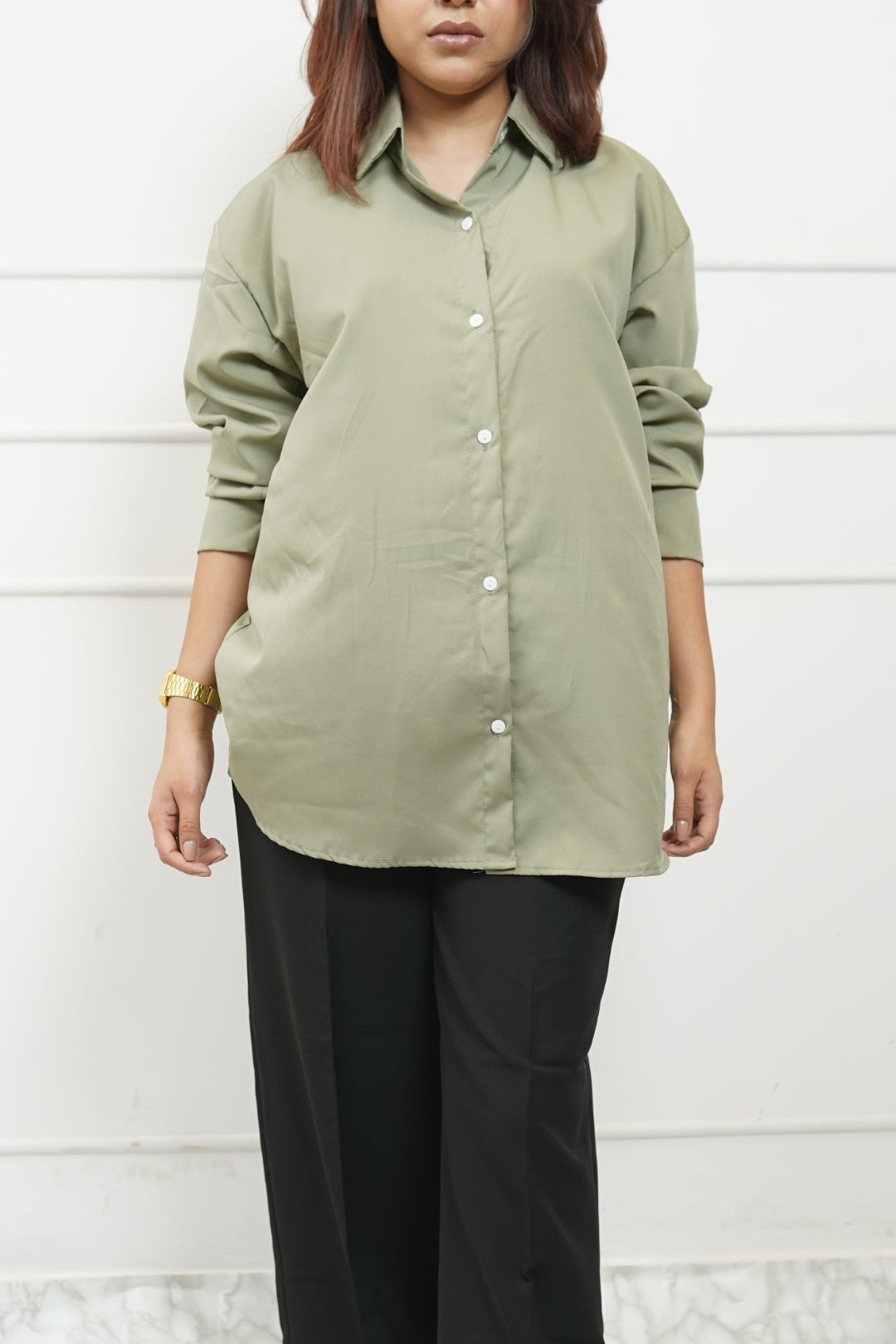 Basic Shirts With High Waist Corporate Pants