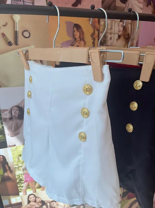 Button Detail Petite Shorts