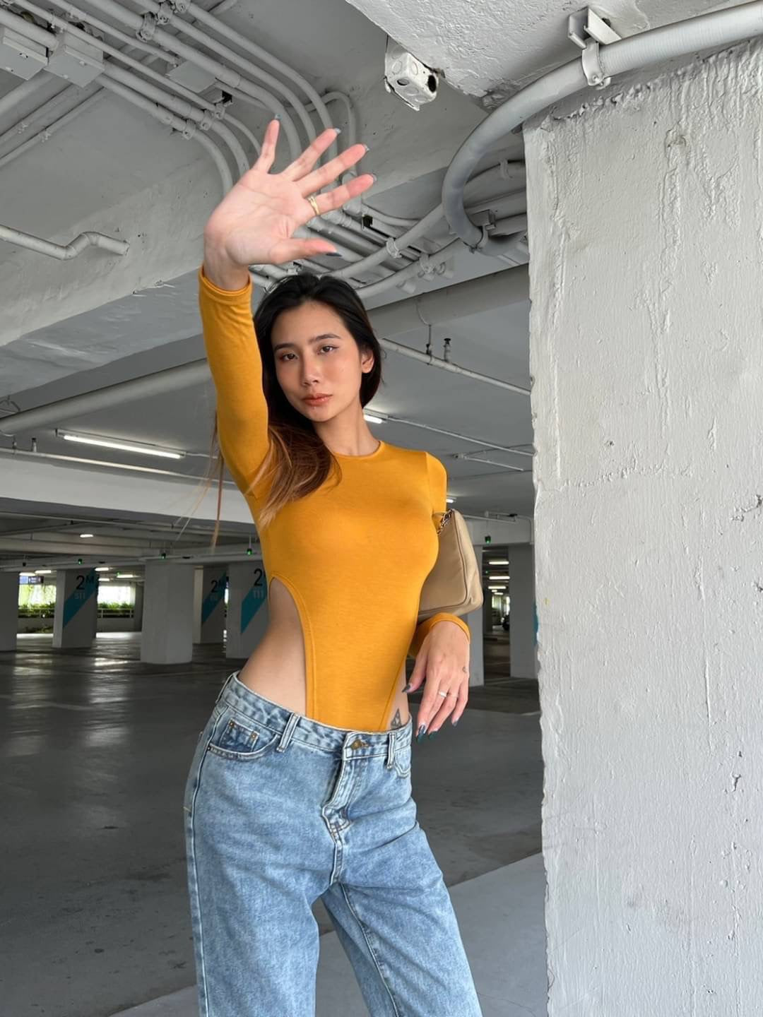 High Neck Full Sleeves Bodysuit
