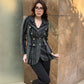 Tweed Long Sleeve Double Breasted Blazer