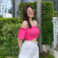 Off-Shoulder Top With Shorts