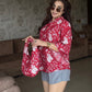 Indian Print Cotton Shirt With Bag