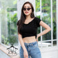 Basic Crop Knot Tee