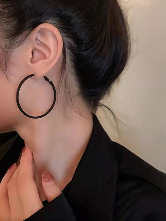 Minimalist Black Matte Hoops