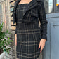 Black Tweed Dress With Blazer Set