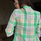 Plaid Blazer With Tank Vest