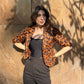 Animal Print 3/4th Sleeve Blazer