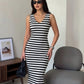 Zebra Maxi Body Hugging Dress