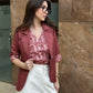 Rust 3/4th Blazer With Vest