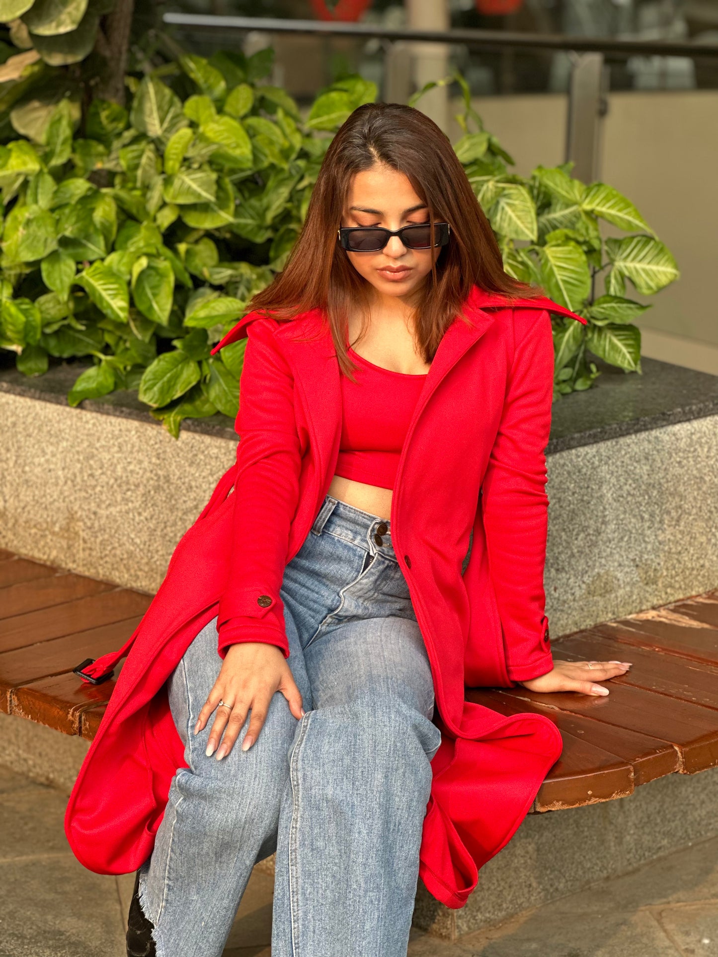 Crop Top With Long Shrug Jacket