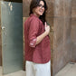 Rust 3/4th Blazer With Vest