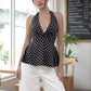 Polka-Dots Halter Neck Top