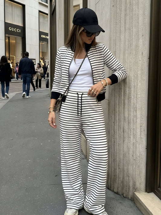 Chalk Stripes Jacket With Pants