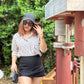 Combo Deal: Striped Shirt With Black Skorts