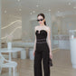 Empire Waist Wide Leg Pants