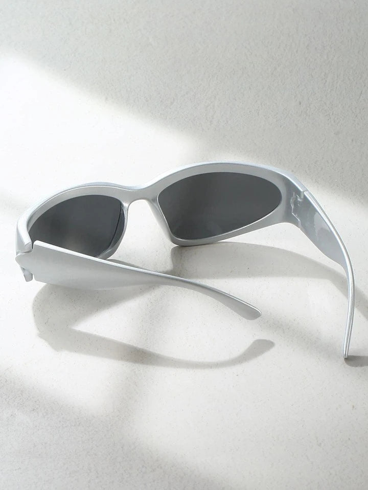 Y2K Silver Wrap Sunglasses
