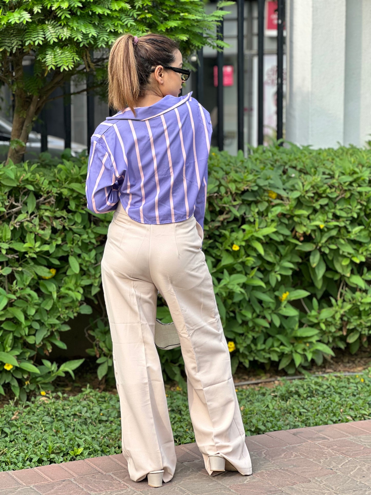 Summer Striped Vibrant Crop Shirts