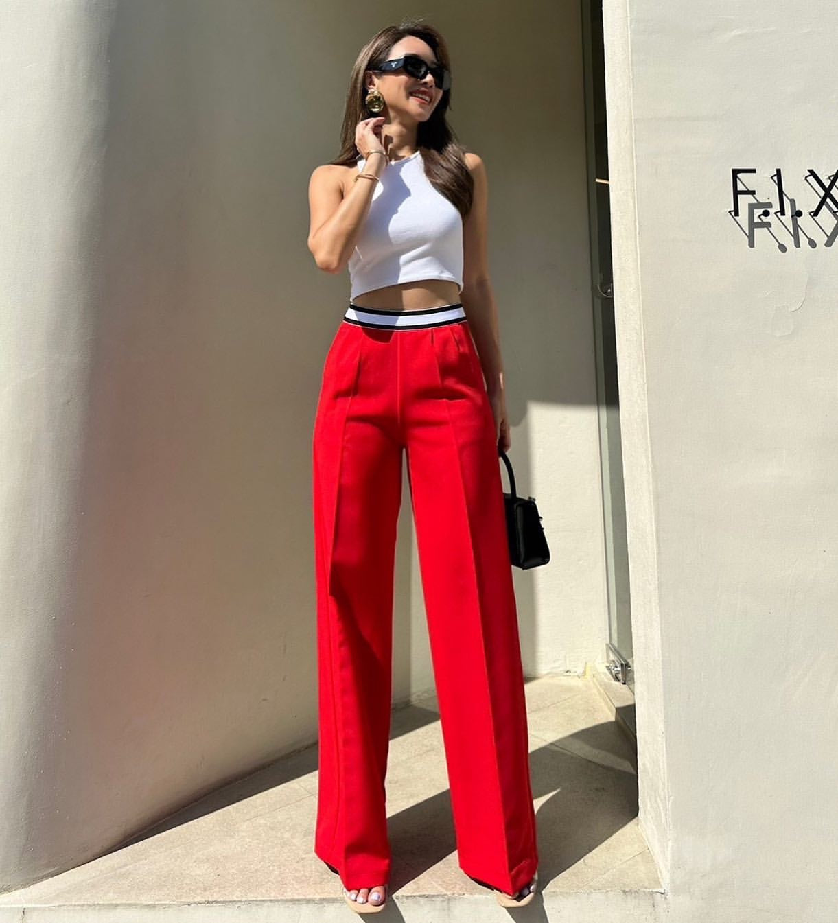 Elastic Waist Casual Pants
