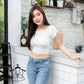Basic Crop Knot Tee