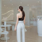 Empire Waist Wide Leg Pants