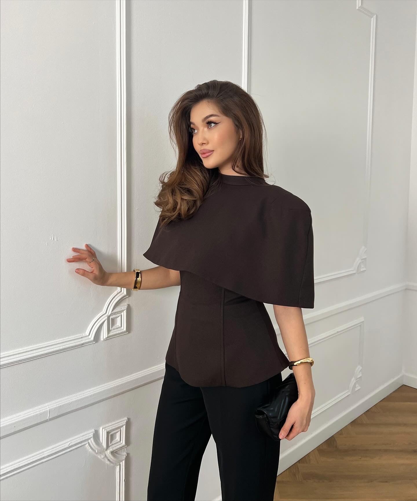 Polished Capelet Top