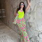 Tropical Pants With Bag & Bodysuit