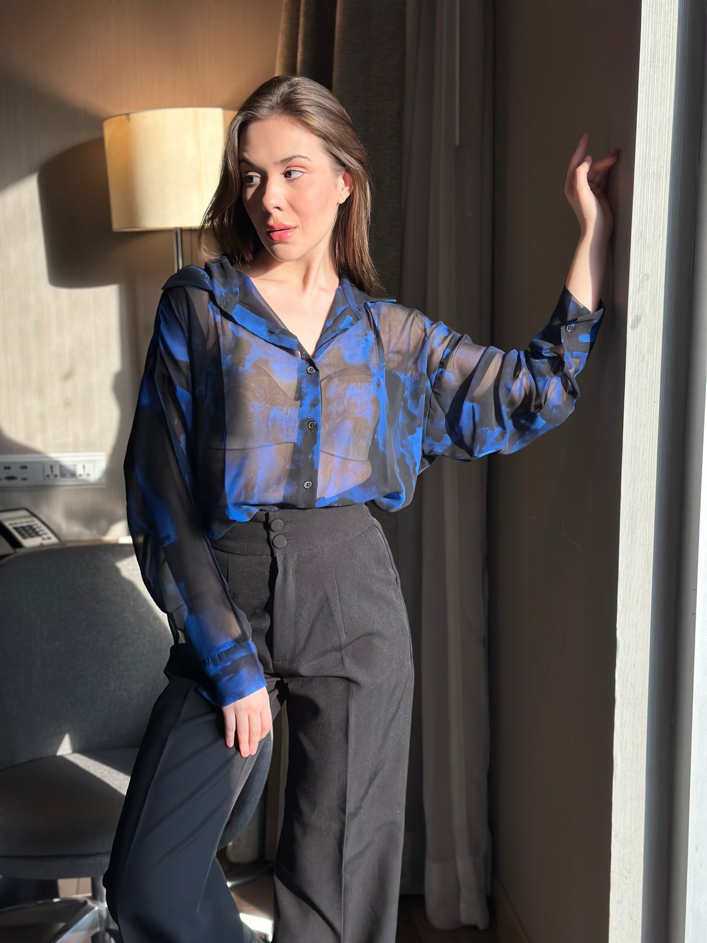 Dual Shade Georgette Shirt