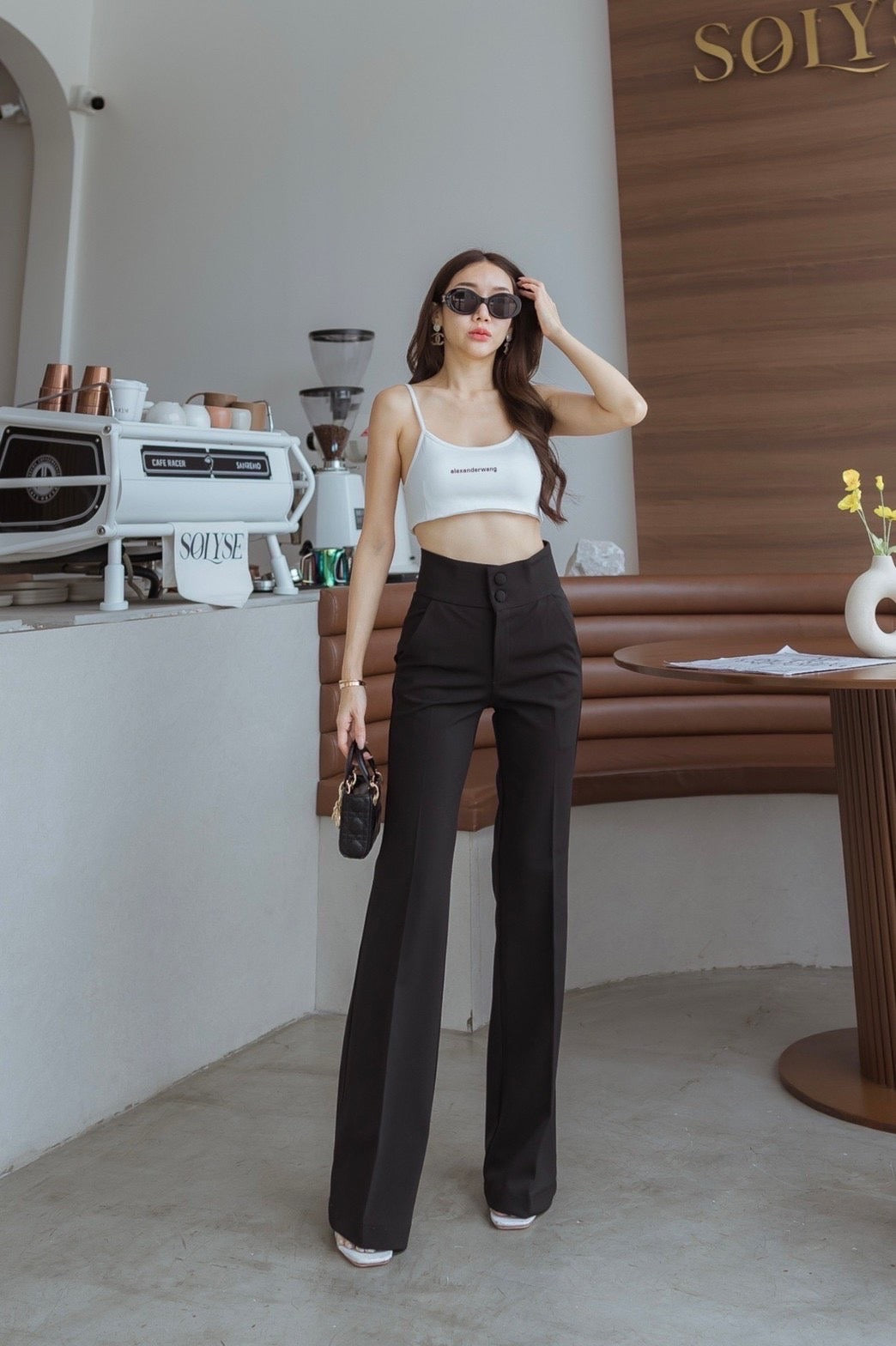 Wider Bottom High Waist Pants