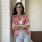 Plaid Blazer With Tank Vest