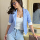 Striped Blazer With Tank Vest