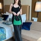 Combo: Baggy Pants With Backless Bodysuit