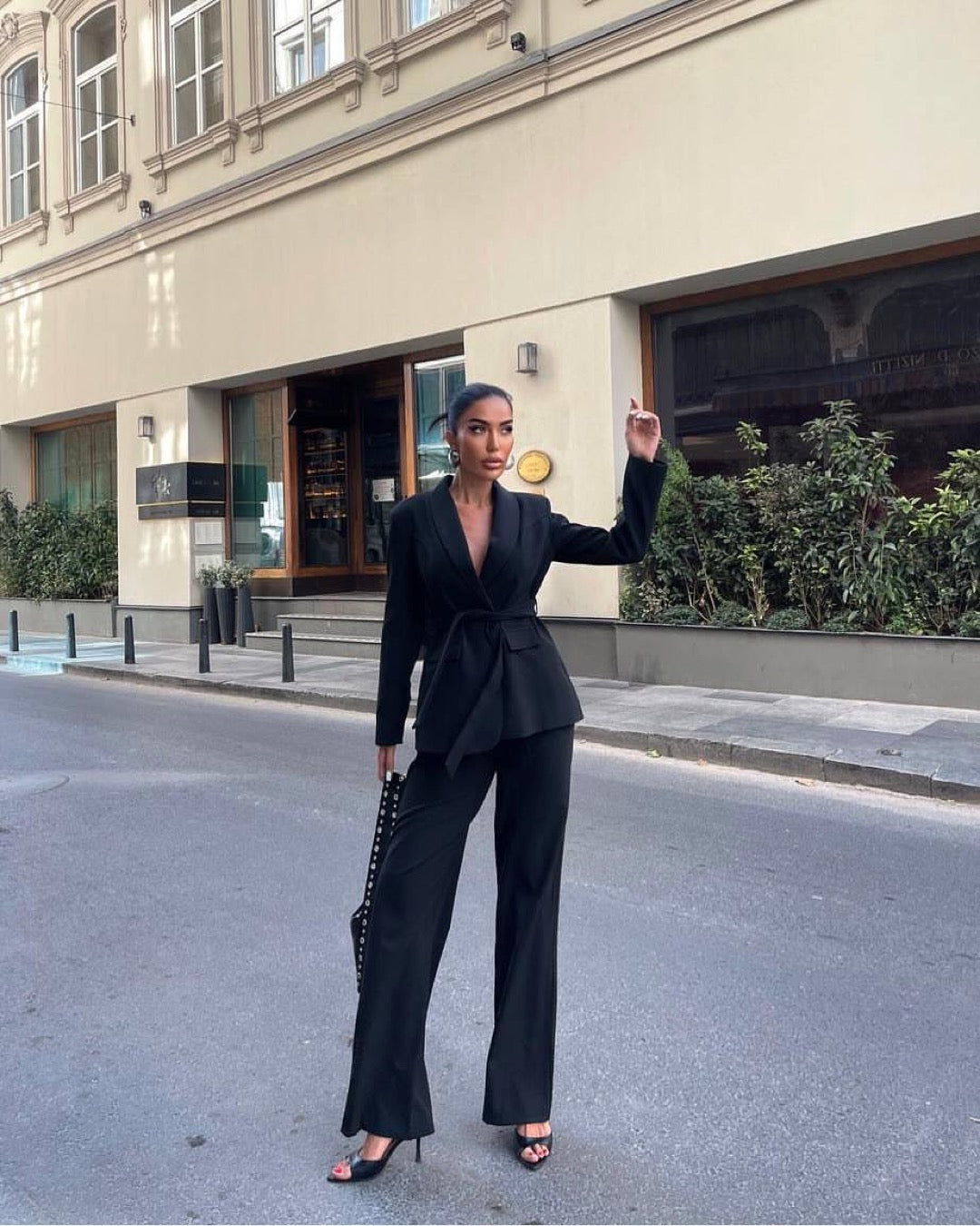 All Black Blazer Set