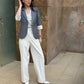 Charcoal 3/4th Blazer With Vest