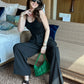 Combo: Baggy Pants With Backless Bodysuit