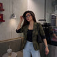 Palm Leaf Blazer With Tank Vest
