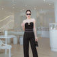 Empire Waist Wide Leg Pants