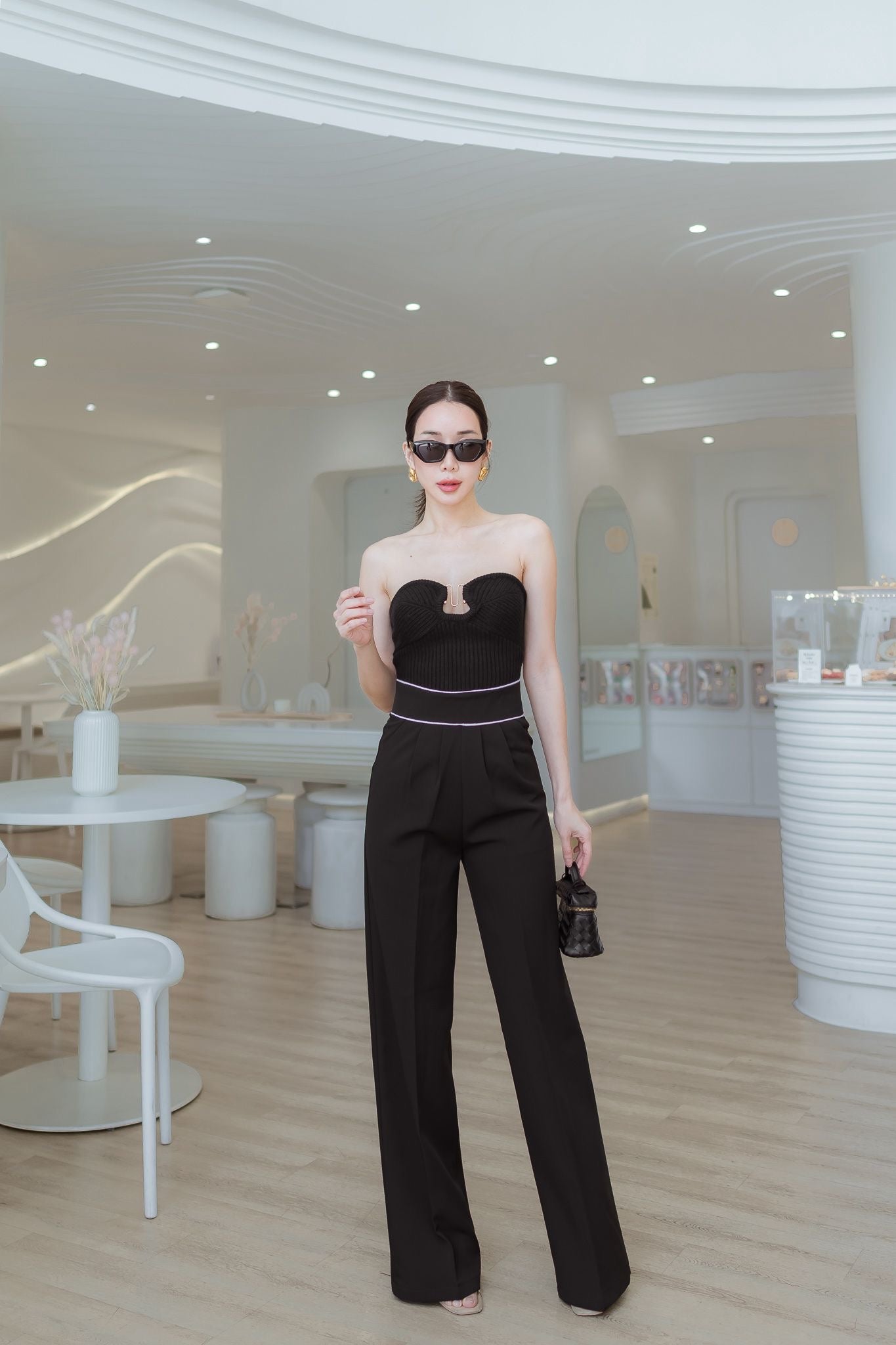 Empire Waist Wide Leg Pants