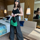 Combo: Baggy Pants With Backless Bodysuit