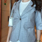 Light Grey 3/4th Sleeve Blazer