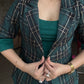 Plaid Blazer With Tank Vest