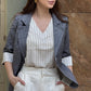 Charcoal 3/4th Blazer With Vest