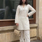 Cotton  Embroidered Farshi Pants Set