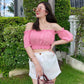 Off-Shoulder Top With Shorts
