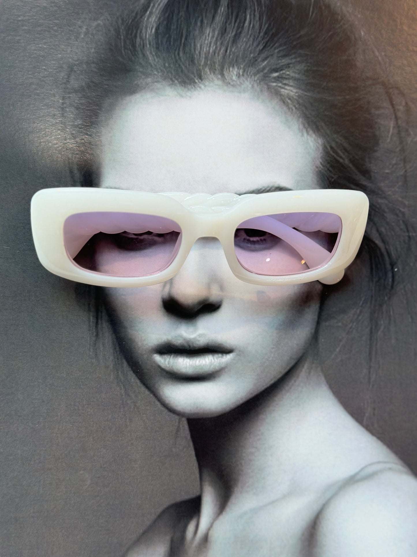 Patterned Cat Eye Fashion Glasses